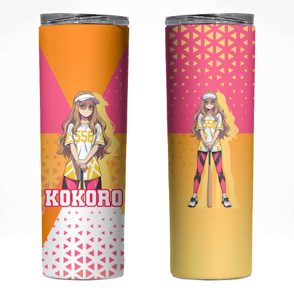 Kokoro Skinny Tumbler Sunset Gradient Baseball Anime Style