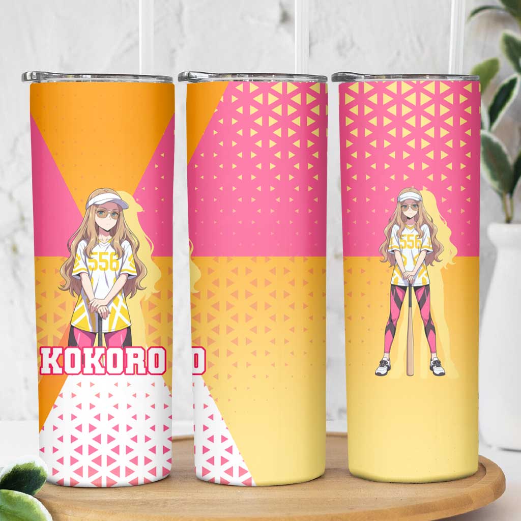 Kokoro Skinny Tumbler Sunset Gradient Baseball Anime Style