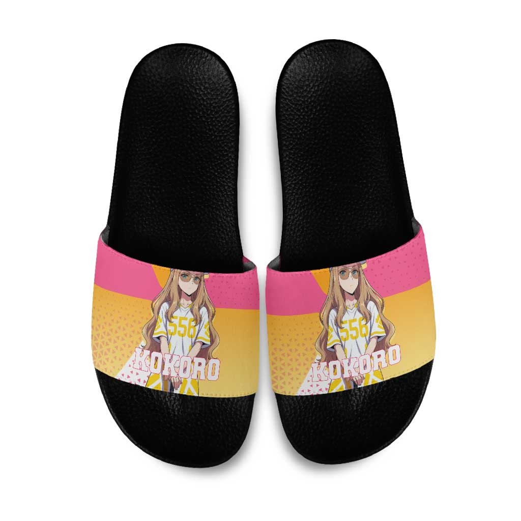 Kokoro Slide Sandals Sunset Gradient Baseball Anime Style