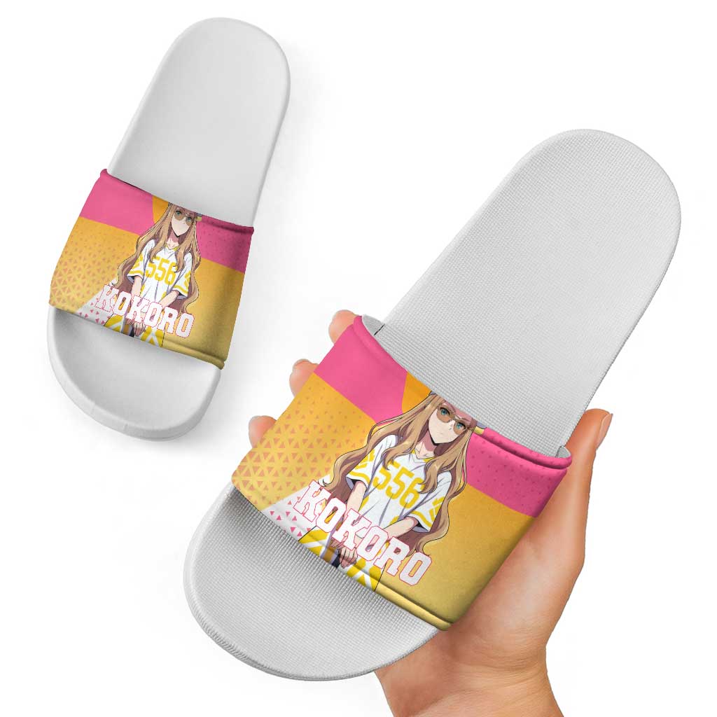 Kokoro Slide Sandals Sunset Gradient Baseball Anime Style