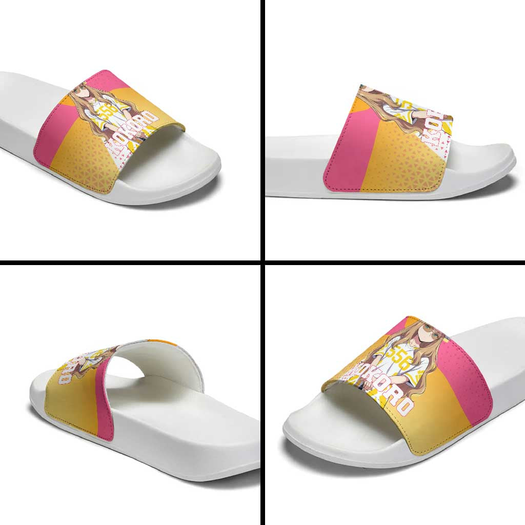 Kokoro Slide Sandals Sunset Gradient Baseball Anime Style