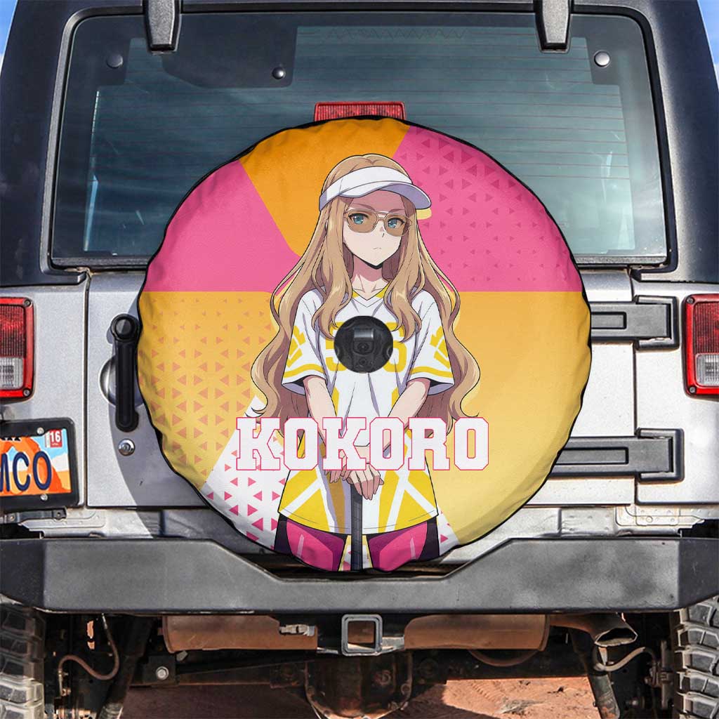 Kokoro Spare Tire Cover Sunset Gradient Baseball Anime Style