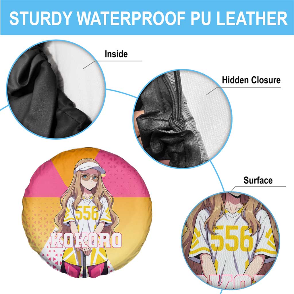 Kokoro Spare Tire Cover Sunset Gradient Baseball Anime Style