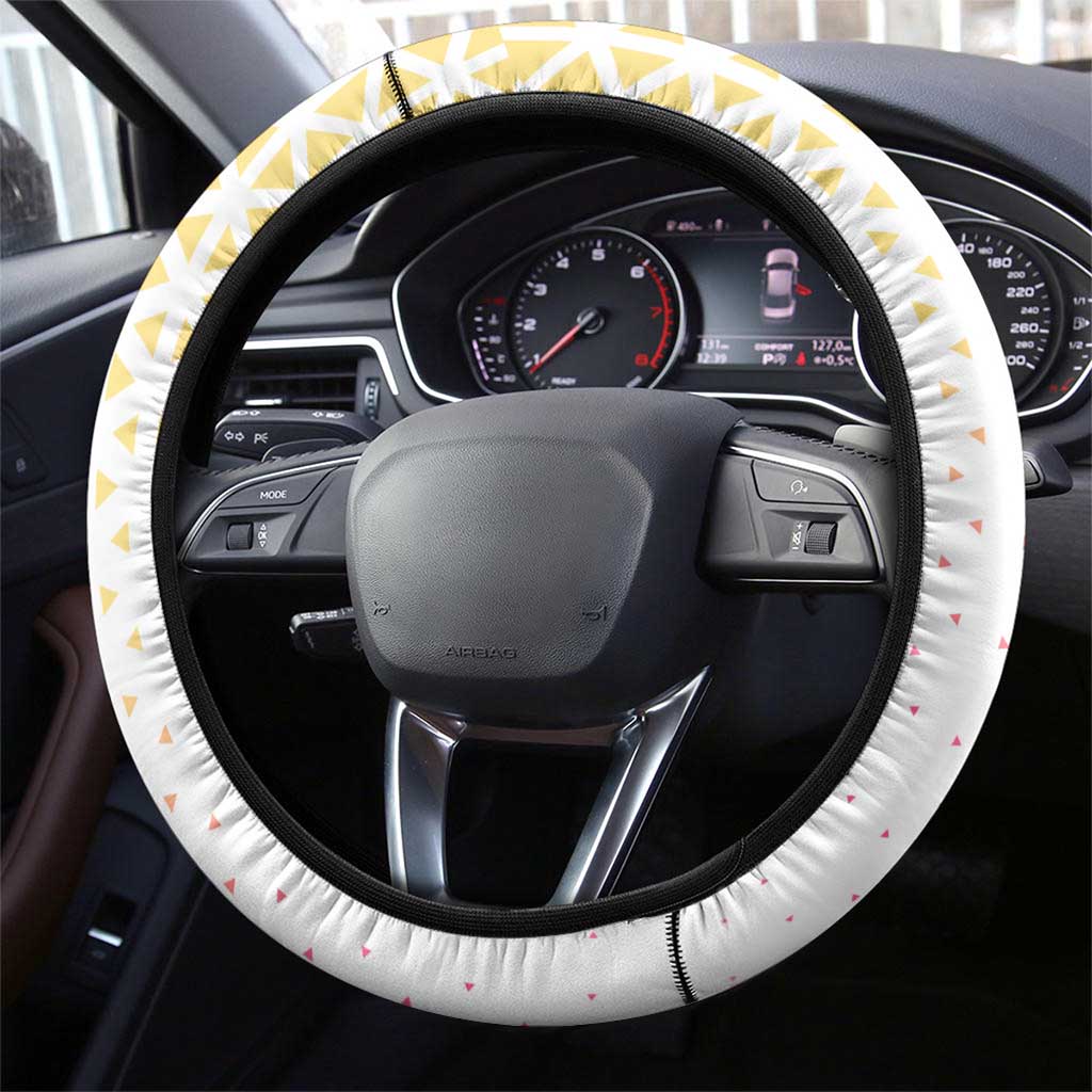 Kokoro Steering Wheel Cover Sunset Gradient Baseball Anime Style