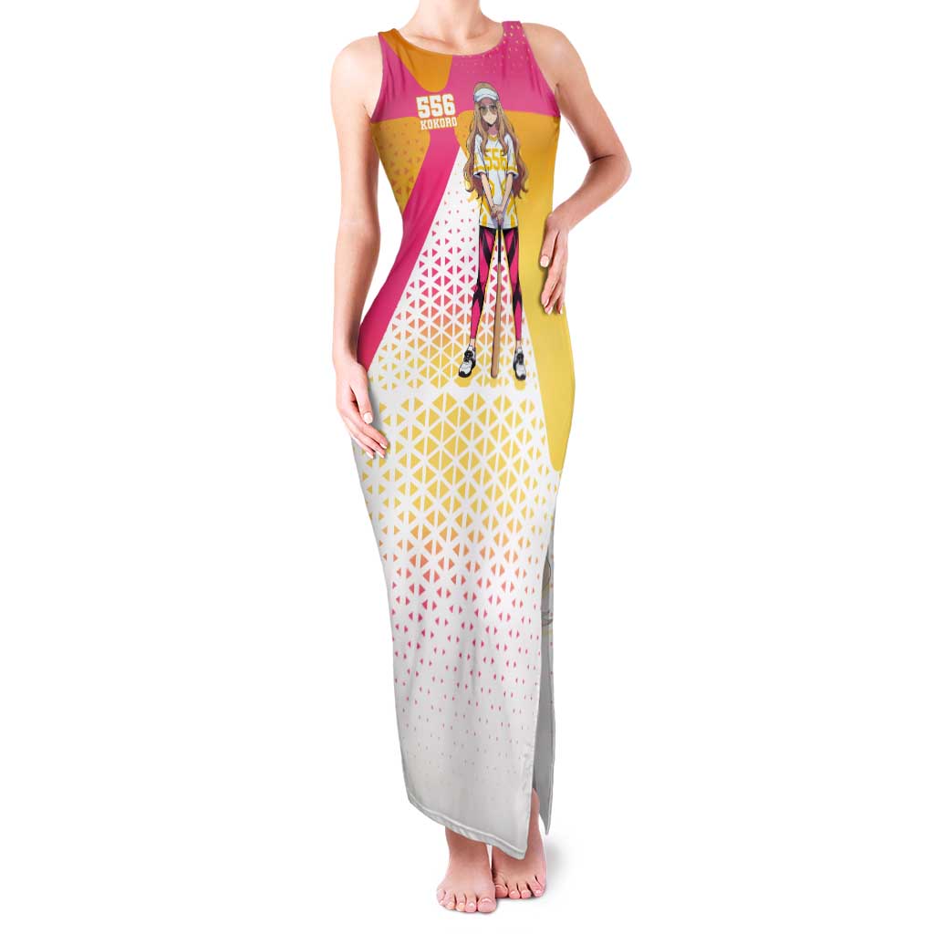 Kokoro Tank Maxi Dress Sunset Gradient Baseball Anime Style