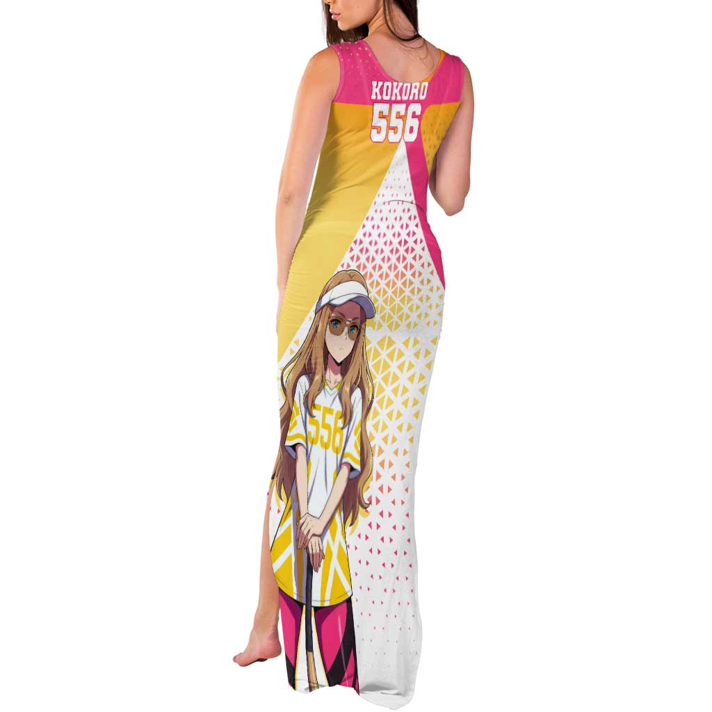 Kokoro Tank Maxi Dress Sunset Gradient Baseball Anime Style
