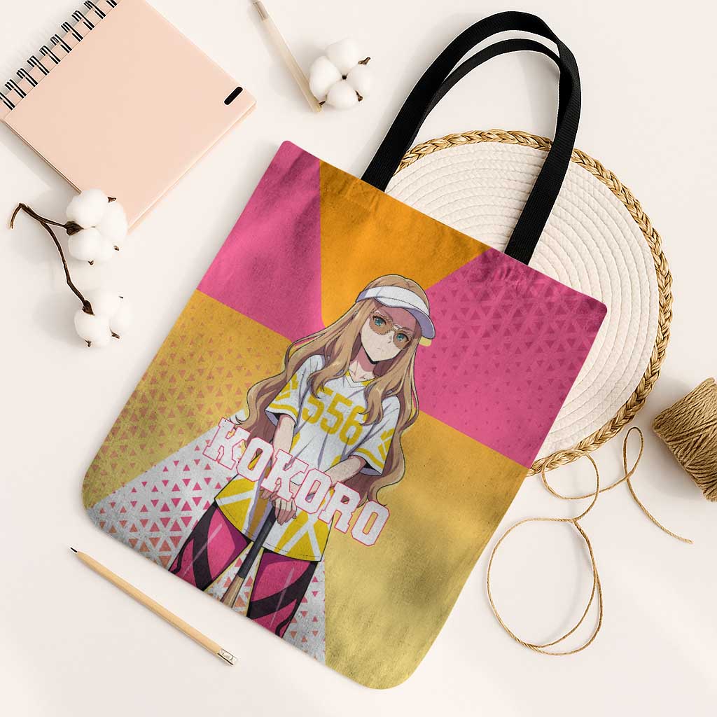 Kokoro Tote Bag Sunset Gradient Baseball Anime Style