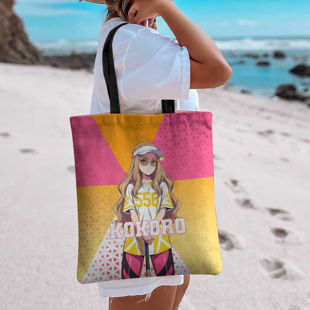 Kokoro Tote Bag Sunset Gradient Baseball Anime Style