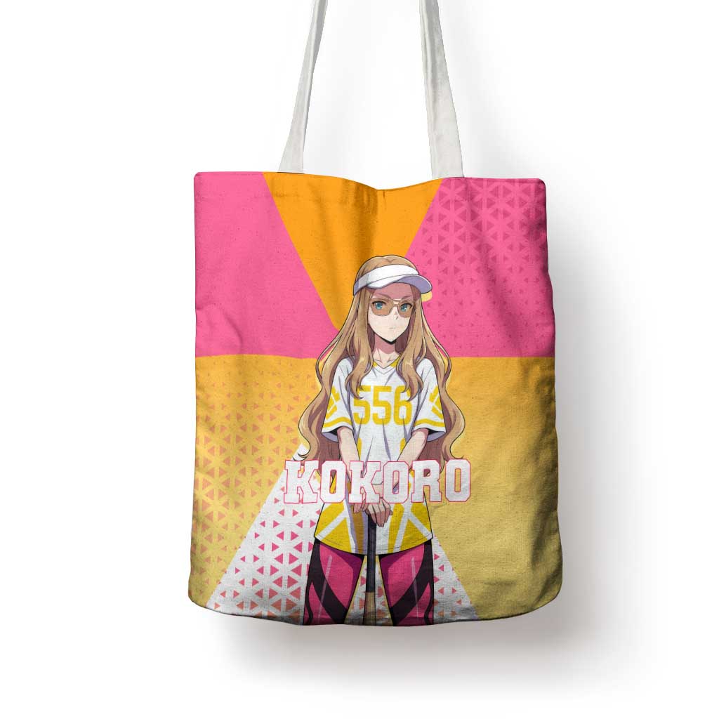 Kokoro Tote Bag Sunset Gradient Baseball Anime Style