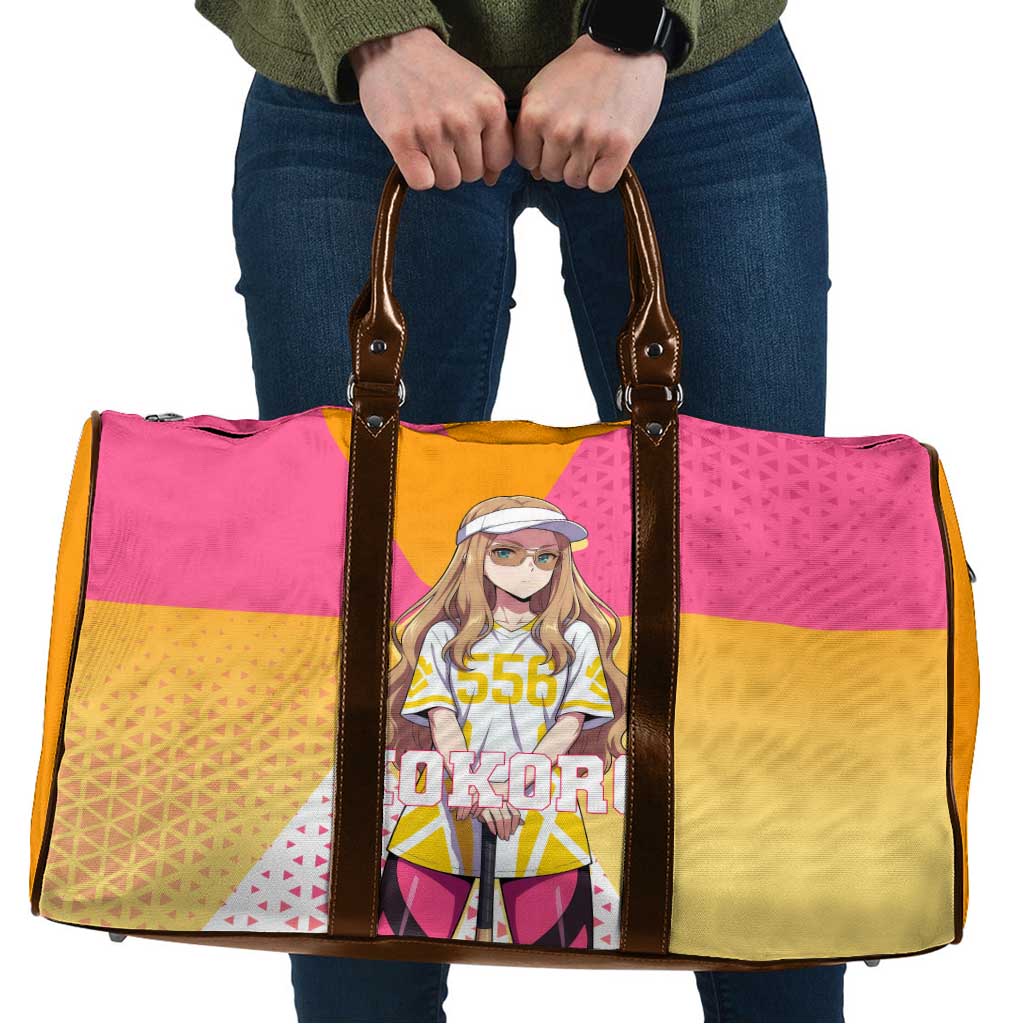 Kokoro Travel Bag Sunset Gradient Baseball Anime Style