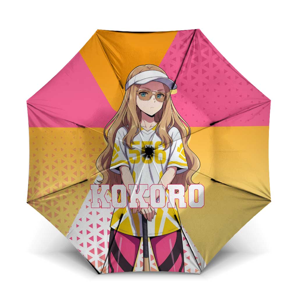 Kokoro Umbrella Sunset Gradient Baseball Anime Style