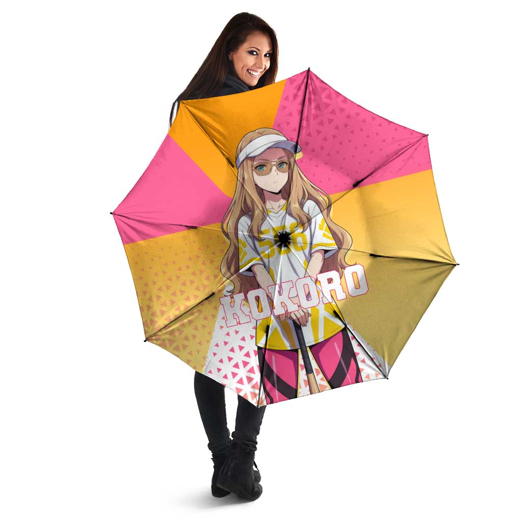 Kokoro Umbrella Sunset Gradient Baseball Anime Style