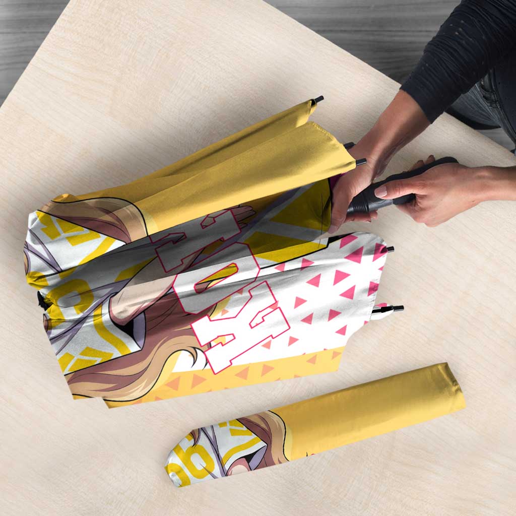 Kokoro Umbrella Sunset Gradient Baseball Anime Style