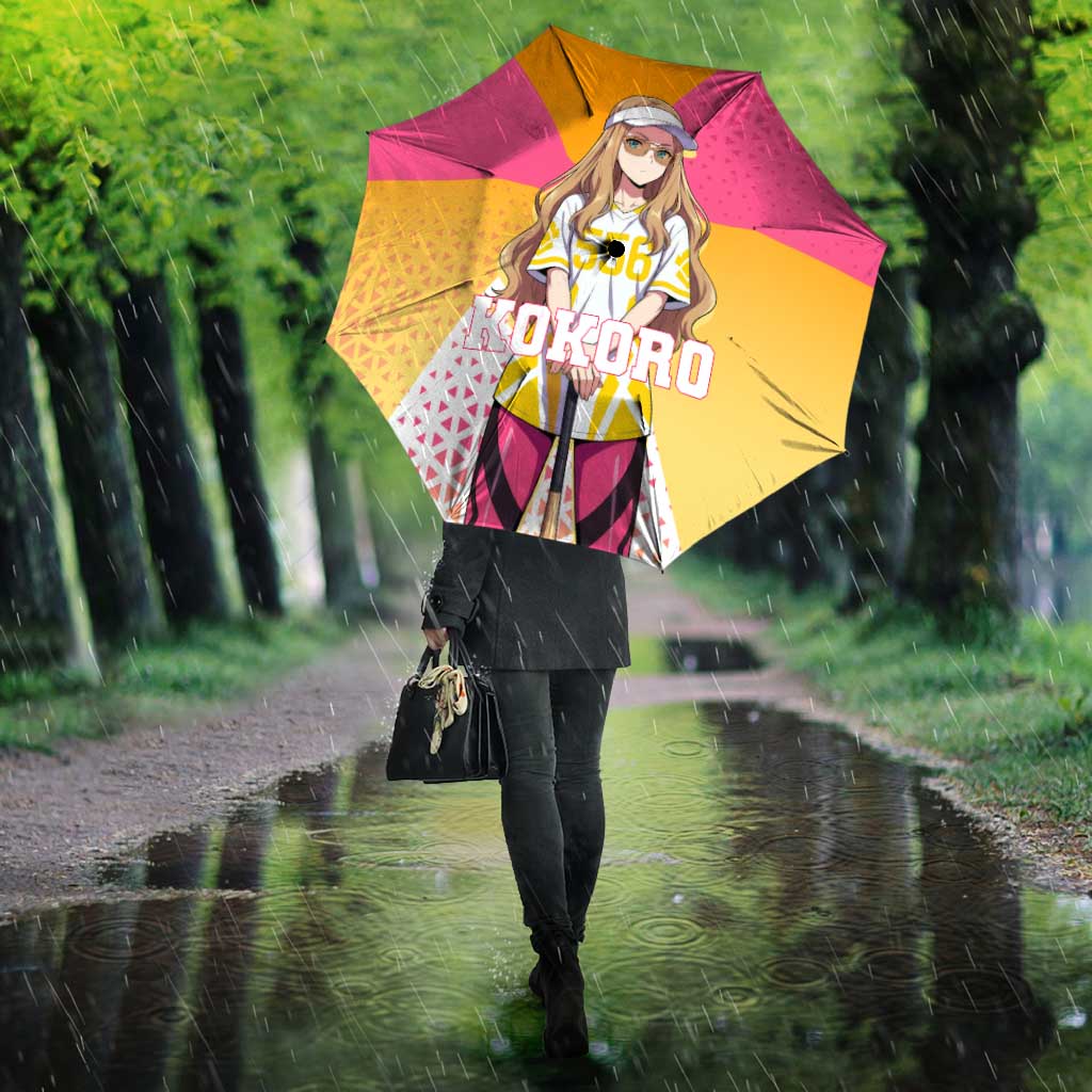 Kokoro Umbrella Sunset Gradient Baseball Anime Style