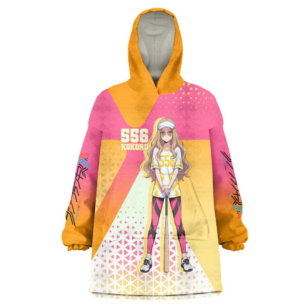 Kokoro Wearable Blanket Hoodie Sunset Gradient Baseball Anime Style