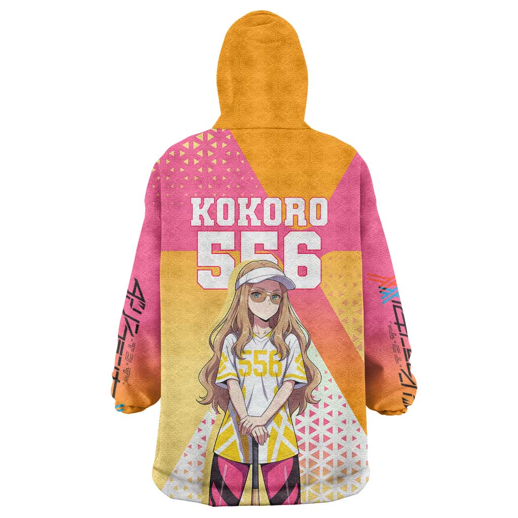 Kokoro Wearable Blanket Hoodie Sunset Gradient Baseball Anime Style