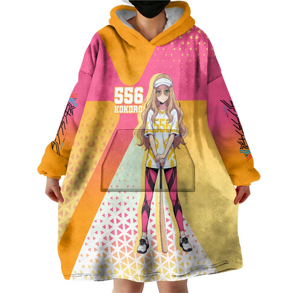 Kokoro Wearable Blanket Hoodie Sunset Gradient Baseball Anime Style
