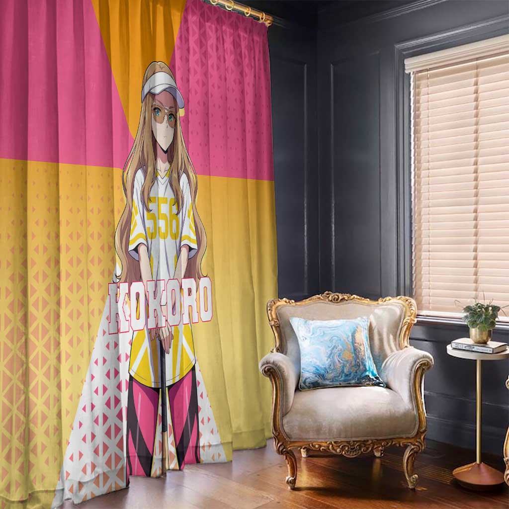 Kokoro Window Curtain Sunset Gradient Baseball Anime Style