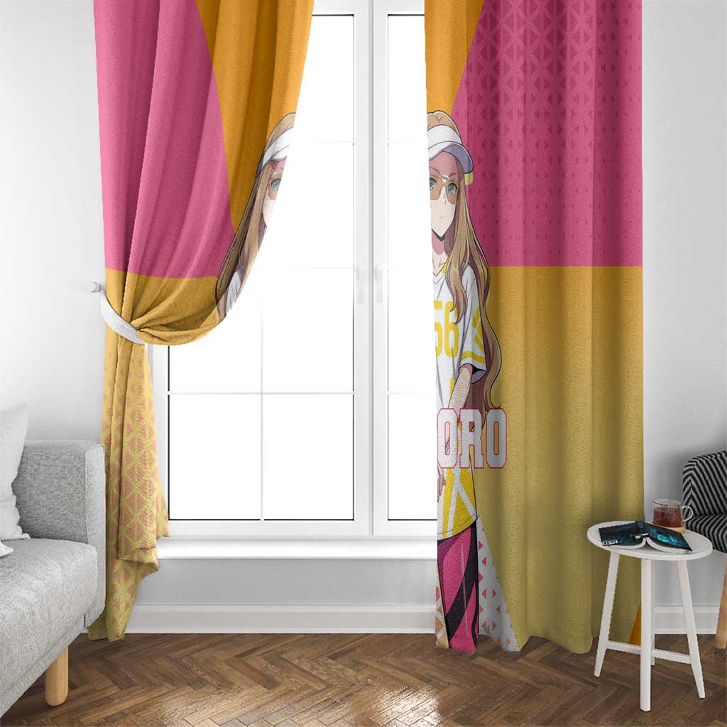 Kokoro Window Curtain Sunset Gradient Baseball Anime Style