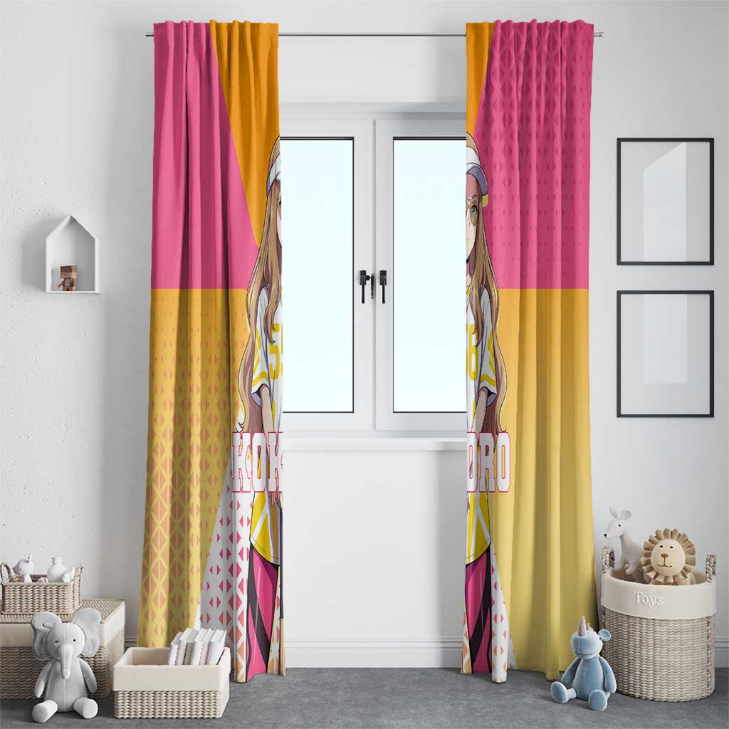 Kokoro Window Curtain Sunset Gradient Baseball Anime Style