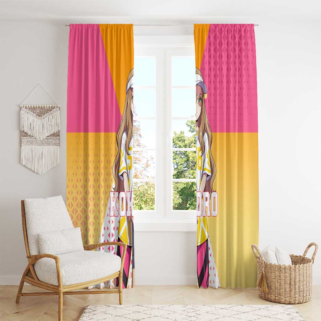 Kokoro Window Curtain Sunset Gradient Baseball Anime Style