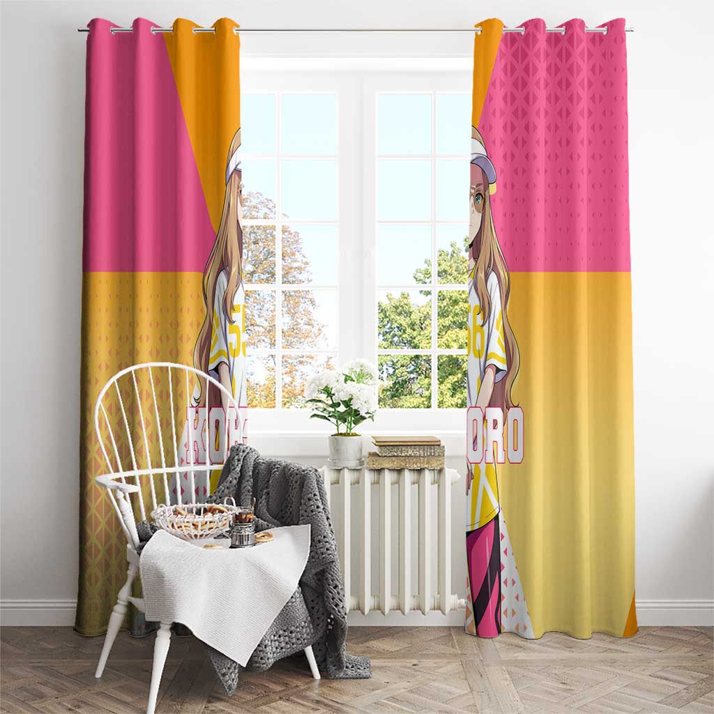 Kokoro Window Curtain Sunset Gradient Baseball Anime Style