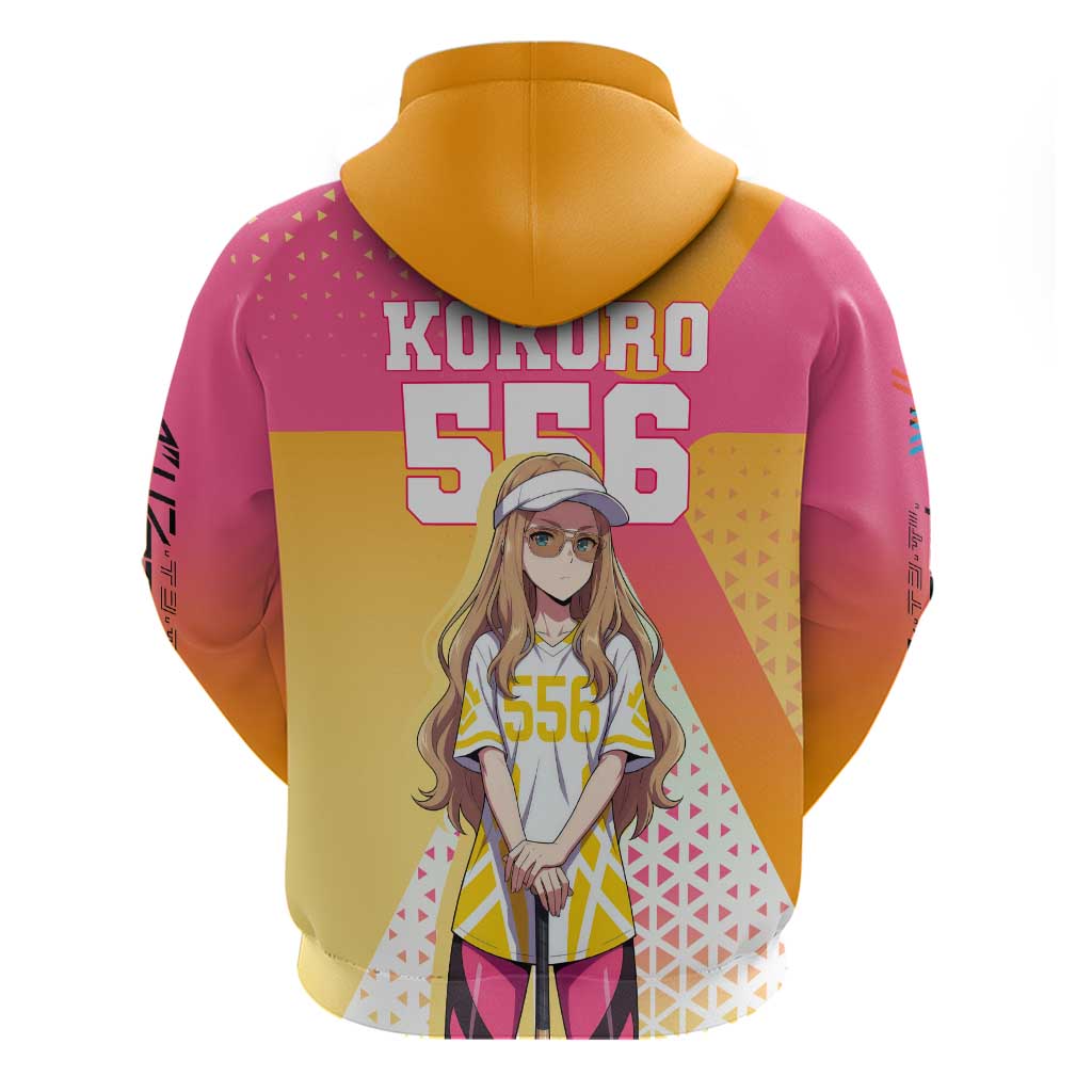 Kokoro Zip Hoodie Sunset Gradient Baseball Anime Style
