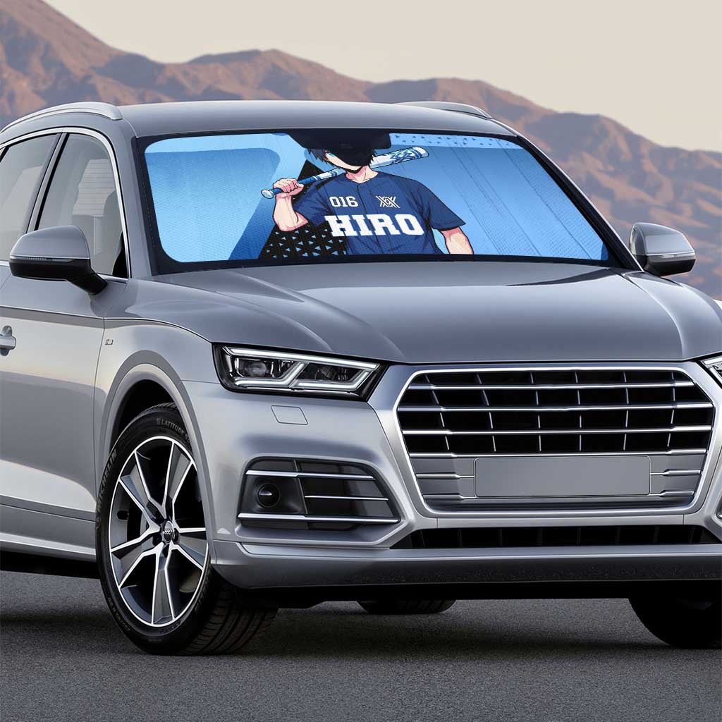 Hiro Auto Sun Shade Geometric Blue Baseball Anime Style