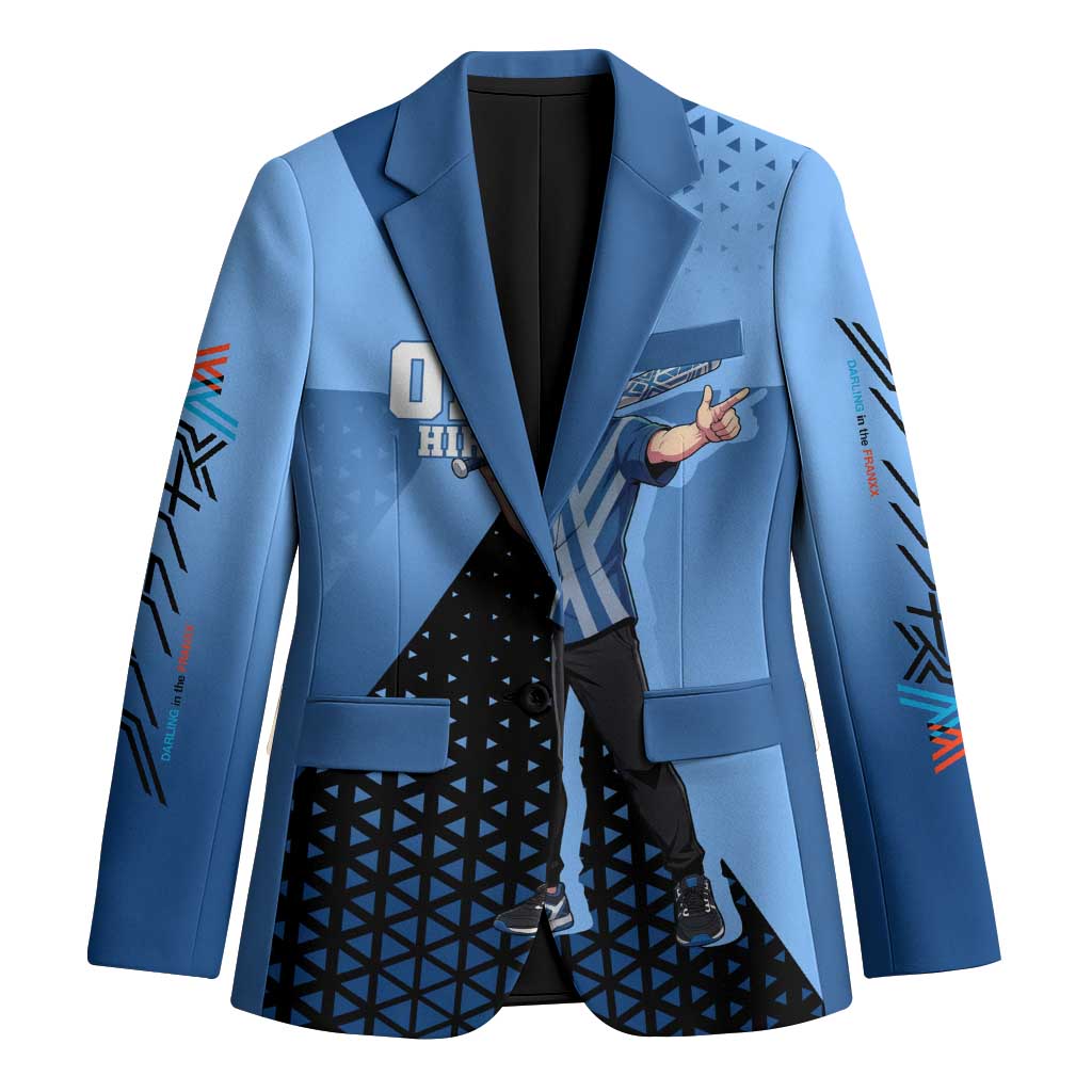Hiro Blazer Geometric Blue Baseball Anime Style