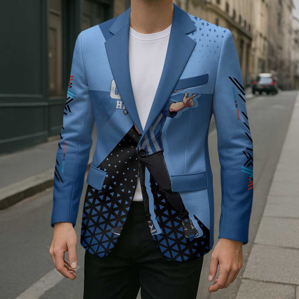 Hiro Blazer Geometric Blue Baseball Anime Style