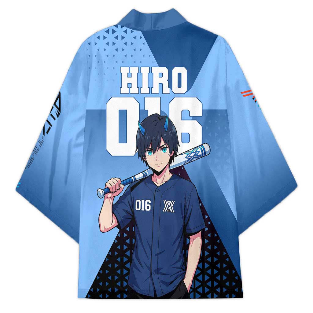 Hiro Kimono Geometric Blue Baseball Anime Style