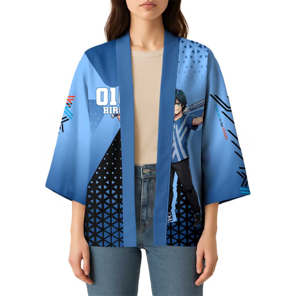 Hiro Kimono Geometric Blue Baseball Anime Style