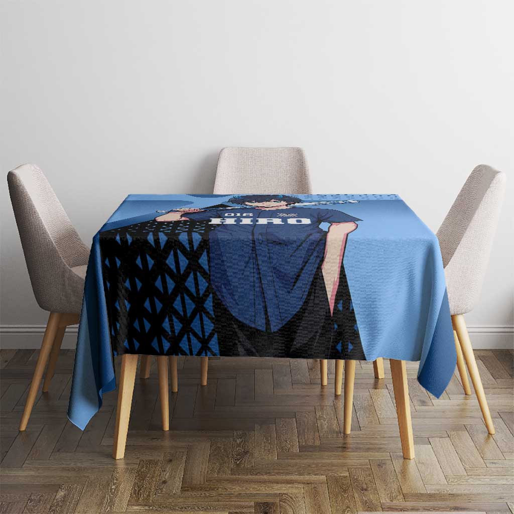 Hiro Tablecloth Geometric Blue Baseball Anime Style