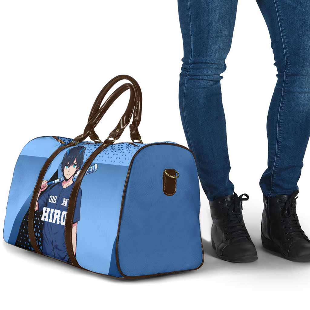 Hiro Travel Bag Geometric Blue Baseball Anime Style