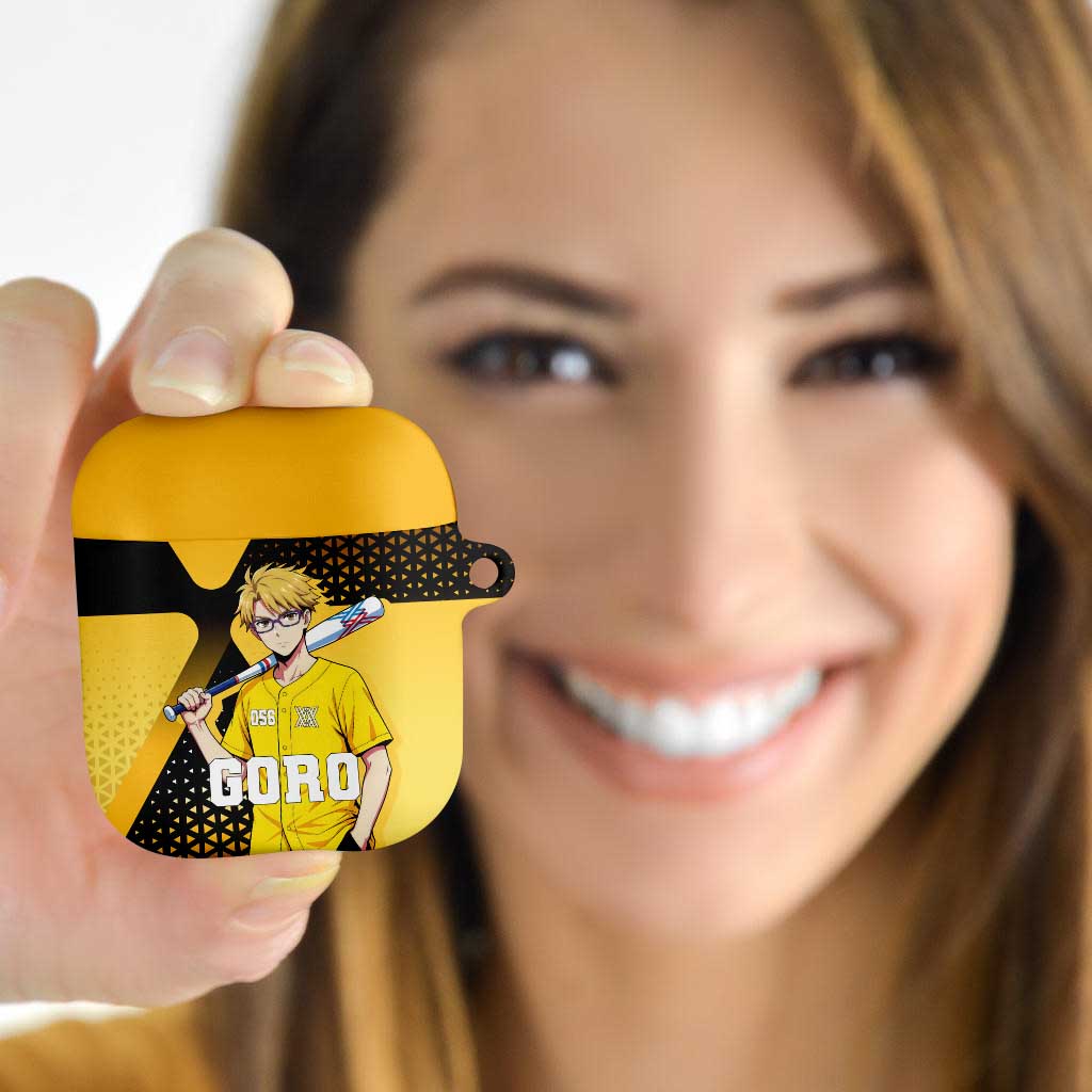 Goro AirPods Case Yellow Black Baseball Anime Crossover