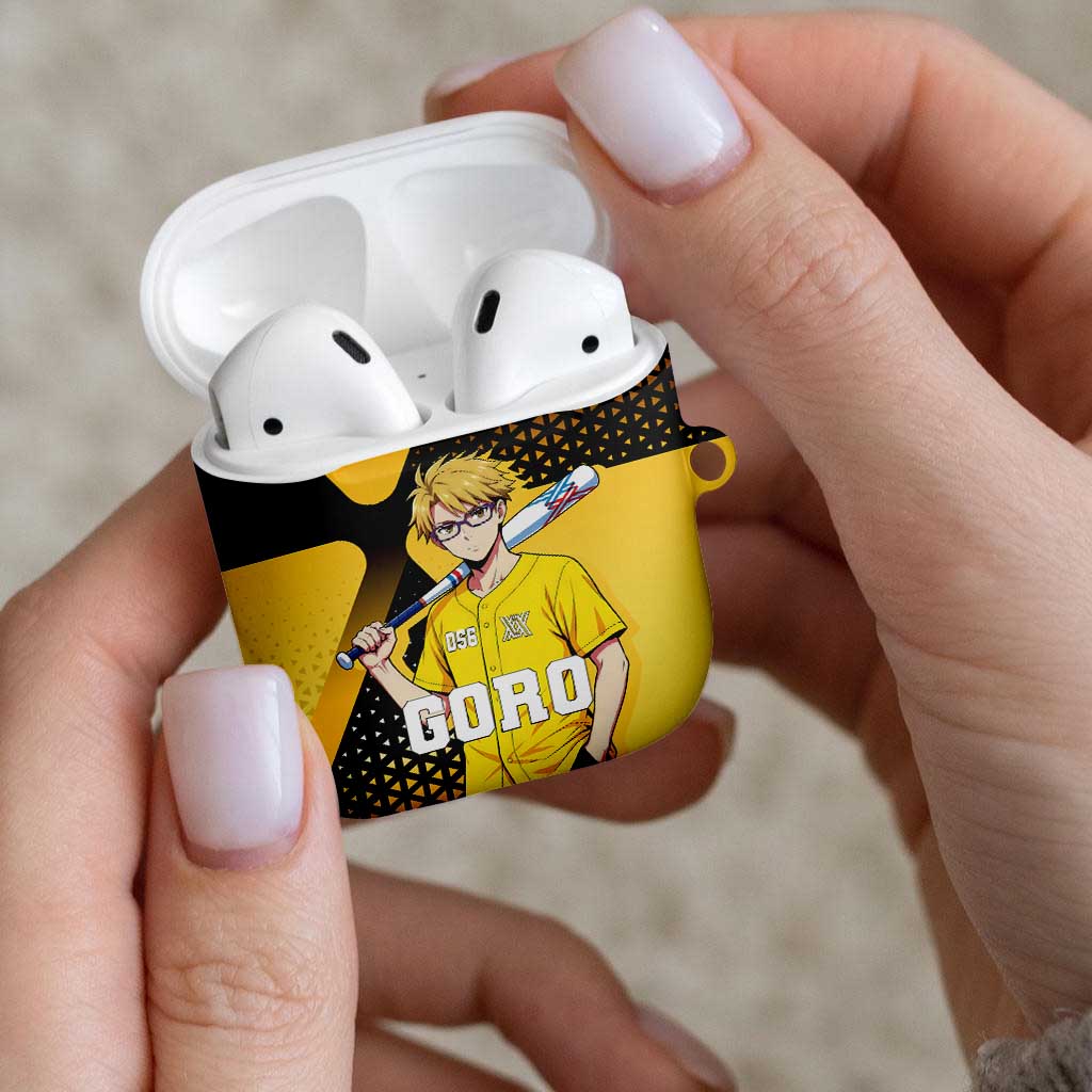 Goro AirPods Case Yellow Black Baseball Anime Crossover