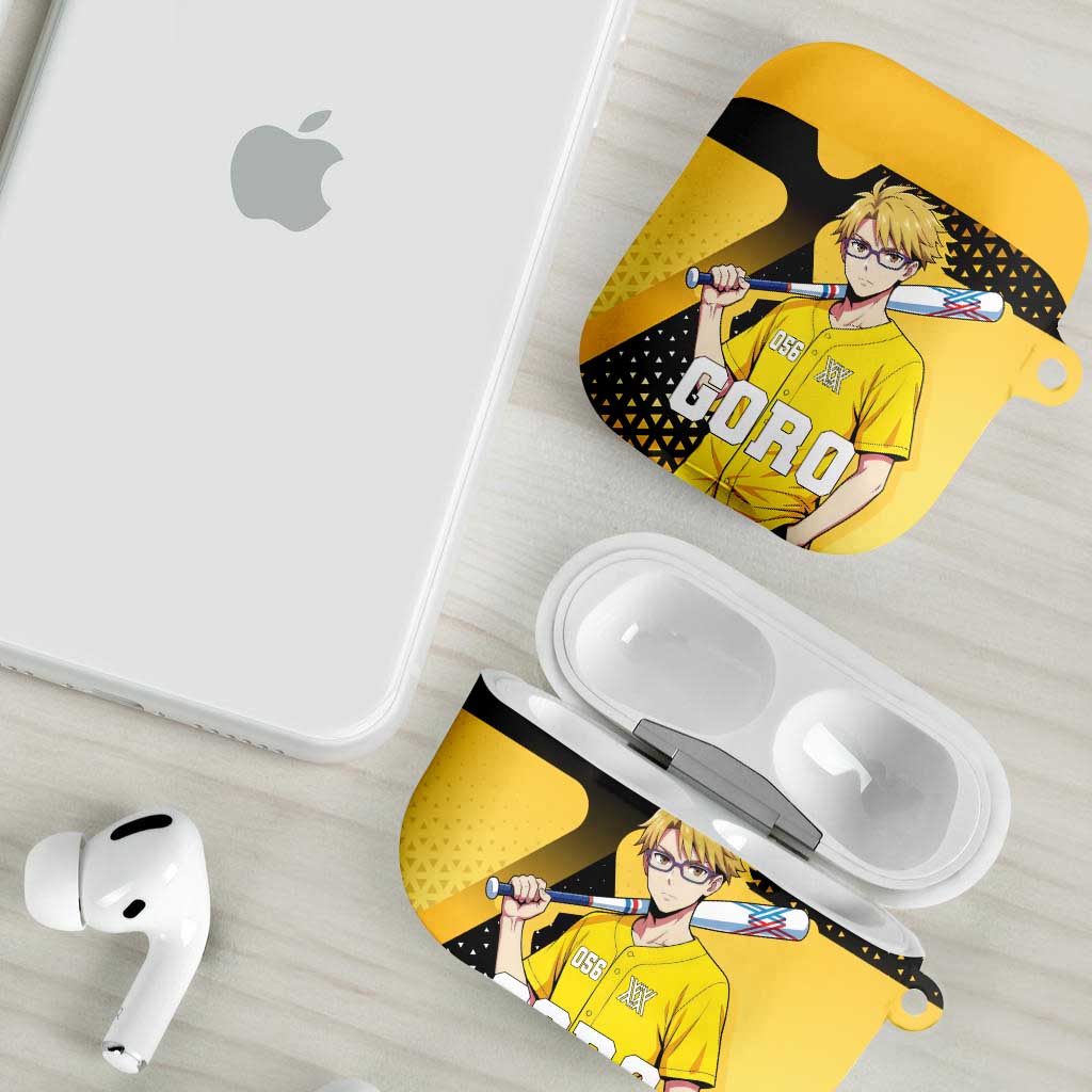 Goro AirPods Case Yellow Black Baseball Anime Crossover