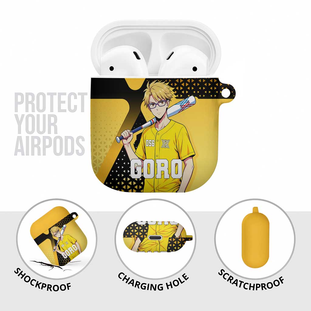 Goro AirPods Case Yellow Black Baseball Anime Crossover
