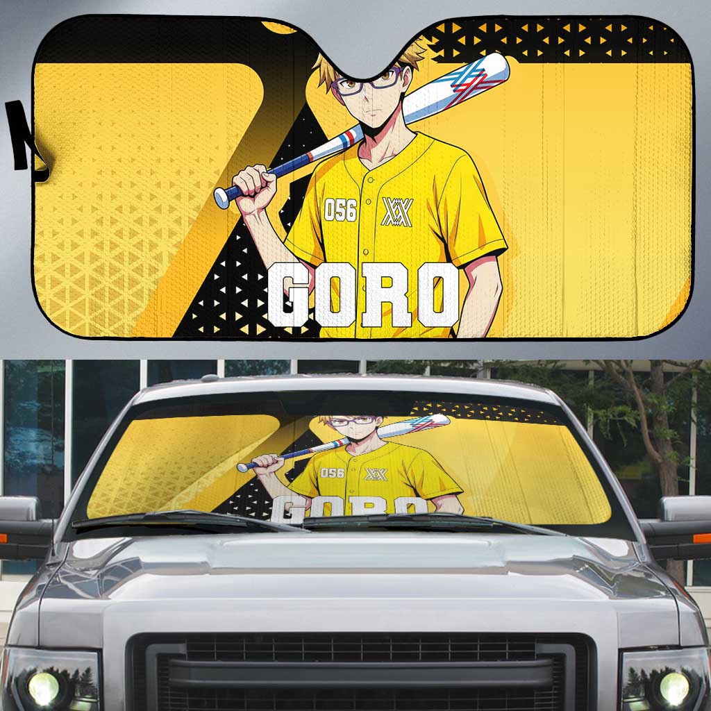 Goro Auto Sun Shade Yellow Black Baseball Anime Crossover