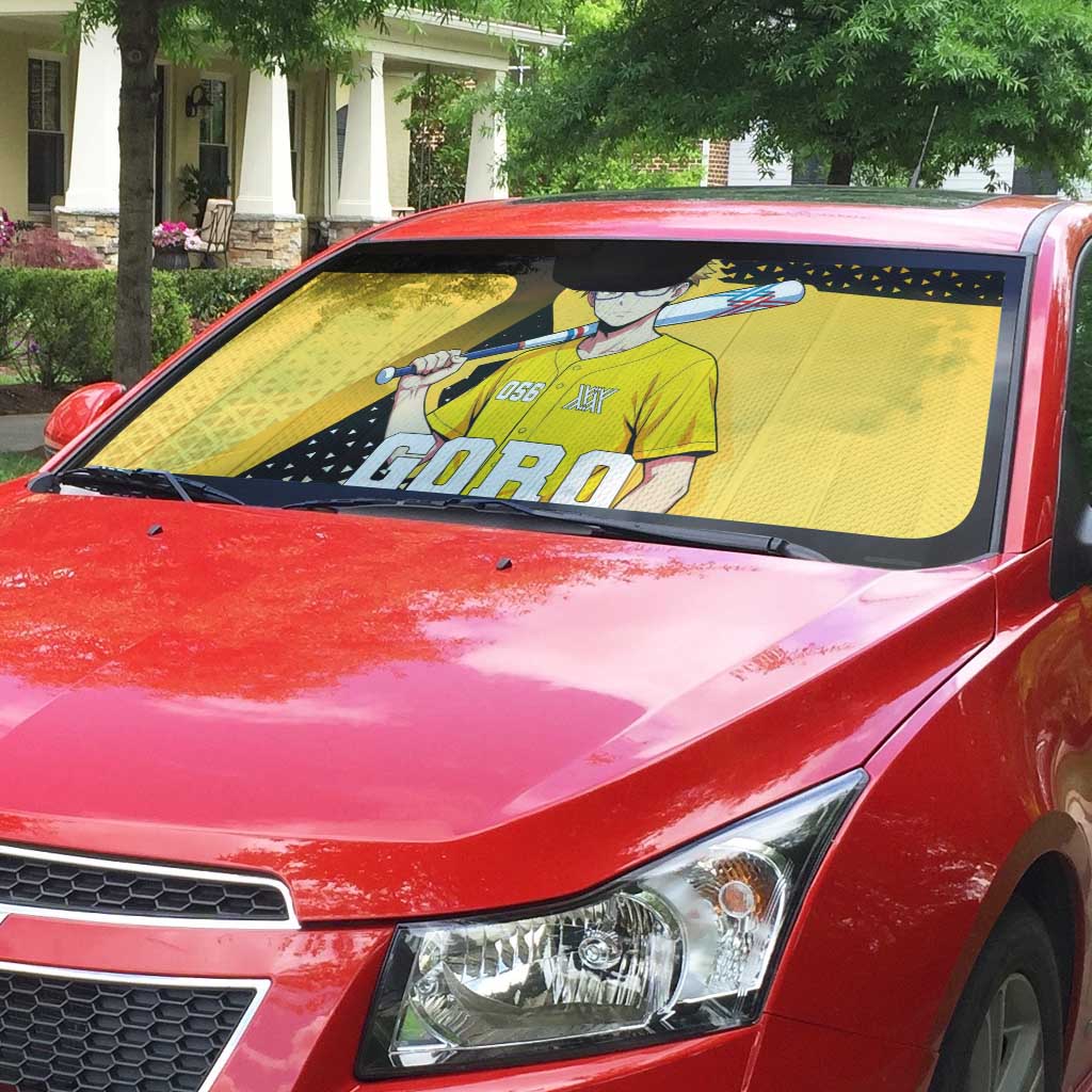 Goro Auto Sun Shade Yellow Black Baseball Anime Crossover
