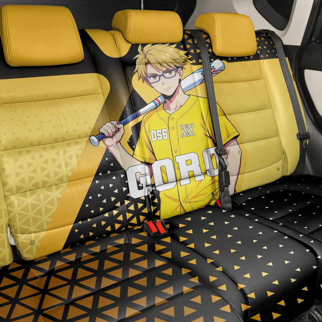 Goro Back Car Seat Cover Yellow Black Baseball Anime Crossover
