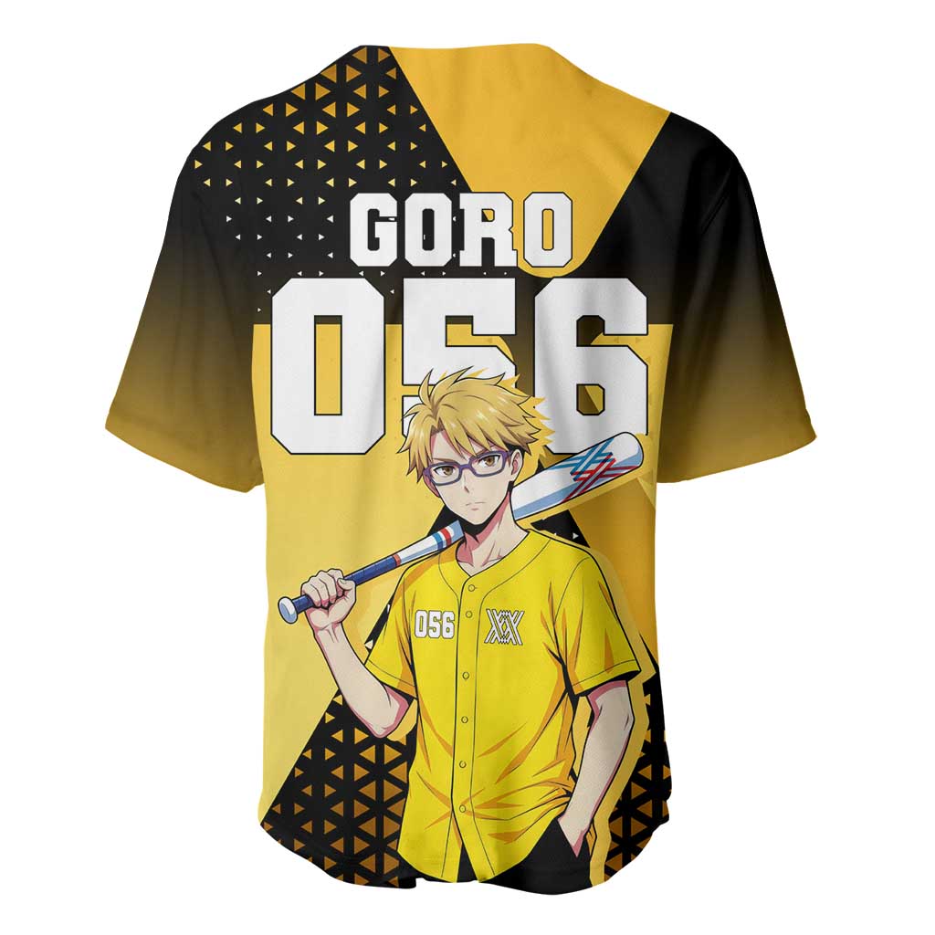 Goro Baseball Jersey Yellow Black Baseball Anime Crossover