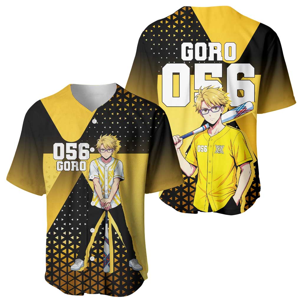 Goro Baseball Jersey Yellow Black Baseball Anime Crossover