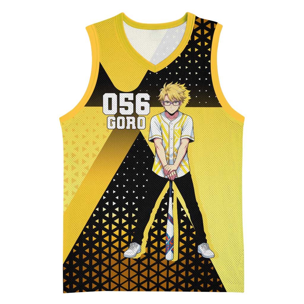 Goro Basketball Jersey Yellow Black Baseball Anime Crossover