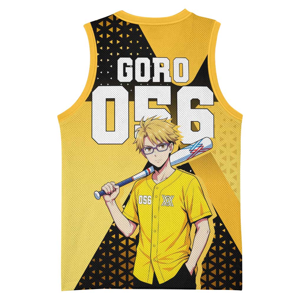 Goro Basketball Jersey Yellow Black Baseball Anime Crossover