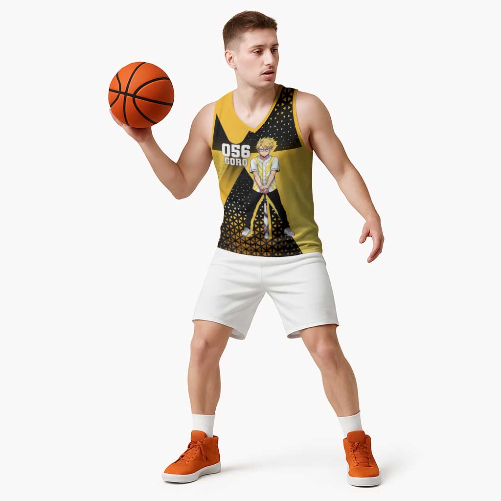 Goro Basketball Jersey Yellow Black Baseball Anime Crossover