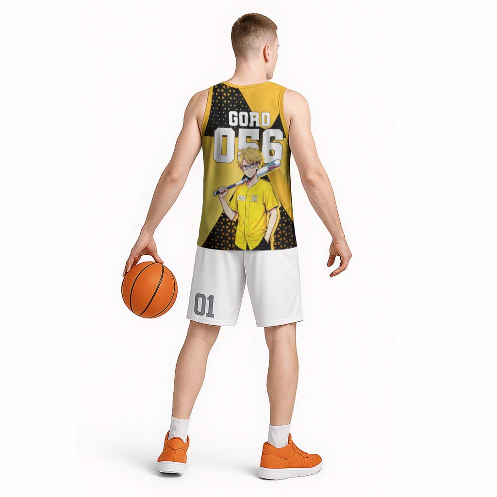 Goro Basketball Jersey Yellow Black Baseball Anime Crossover