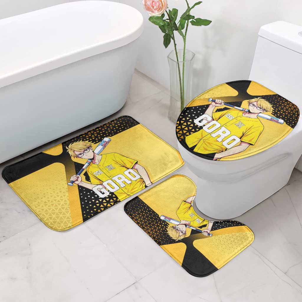 Goro Bathroom Set Yellow Black Baseball Anime Crossover