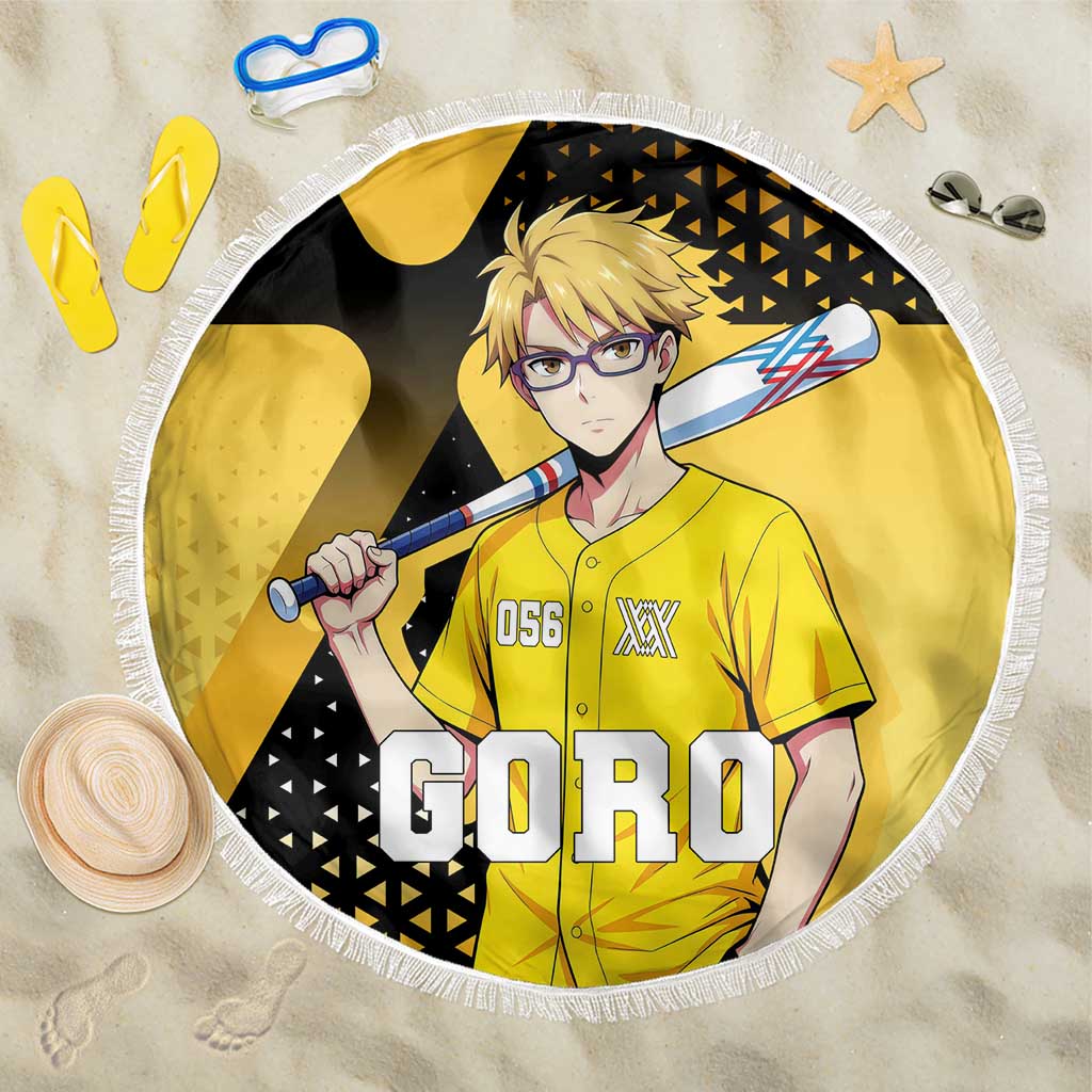Goro Beach Blanket Yellow Black Baseball Anime Crossover