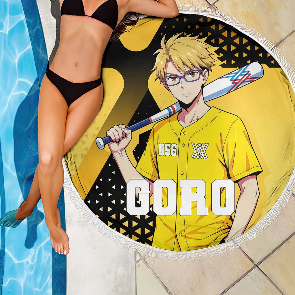 Goro Beach Blanket Yellow Black Baseball Anime Crossover